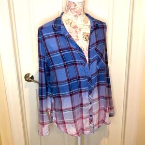 Arizona Jean Co Long sleeve flannel blue Fade med